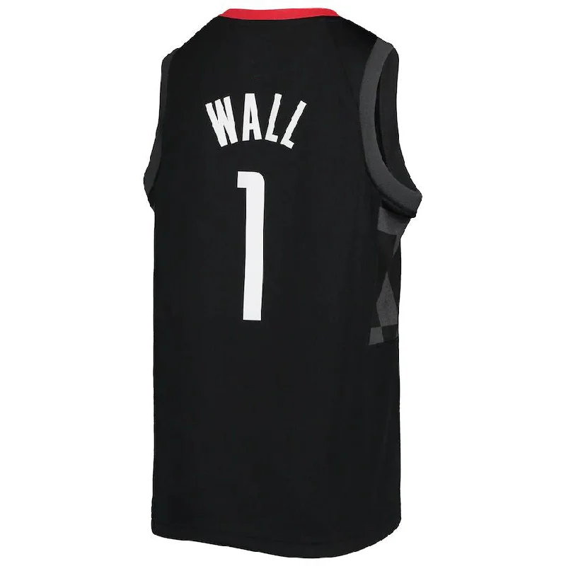 H.Rockets #1 John Wall Jordan Brand 2020-21 Player Jersey Statement Edition Black Stitched American Basketball Jersey-NFC Jersey Custom Number -