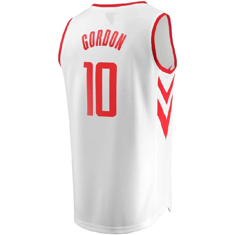 H.Rockets #10 Eric Gordon Fanatics Branded Fast Break Replica Player Jersey Association Edition White Stitched American Basketball Jersey-NFC Official Player Jersey -