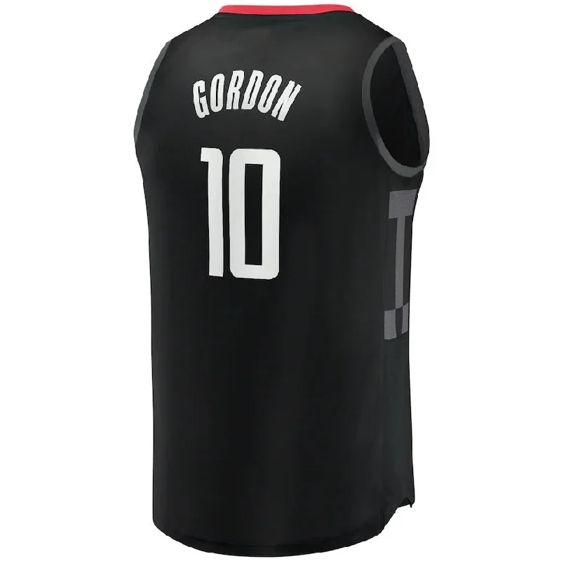 H.Rockets #10 Eric Gordon Fanatics Branded Fast Break Replica Player Jersey Statement Edition Black Stitched American Basketball Jersey-NFC NFC Jerseys with Official Patch -