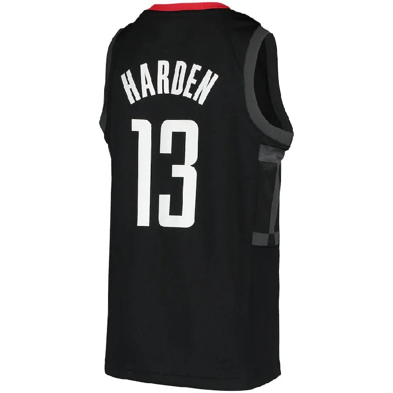 H.Rockets #13 James Harden Jordan Brand 2020-21 Swingman Player Jersey Black Statement Edition Stitched American Basketball Jersey-NFC NFC Jersey Deals -