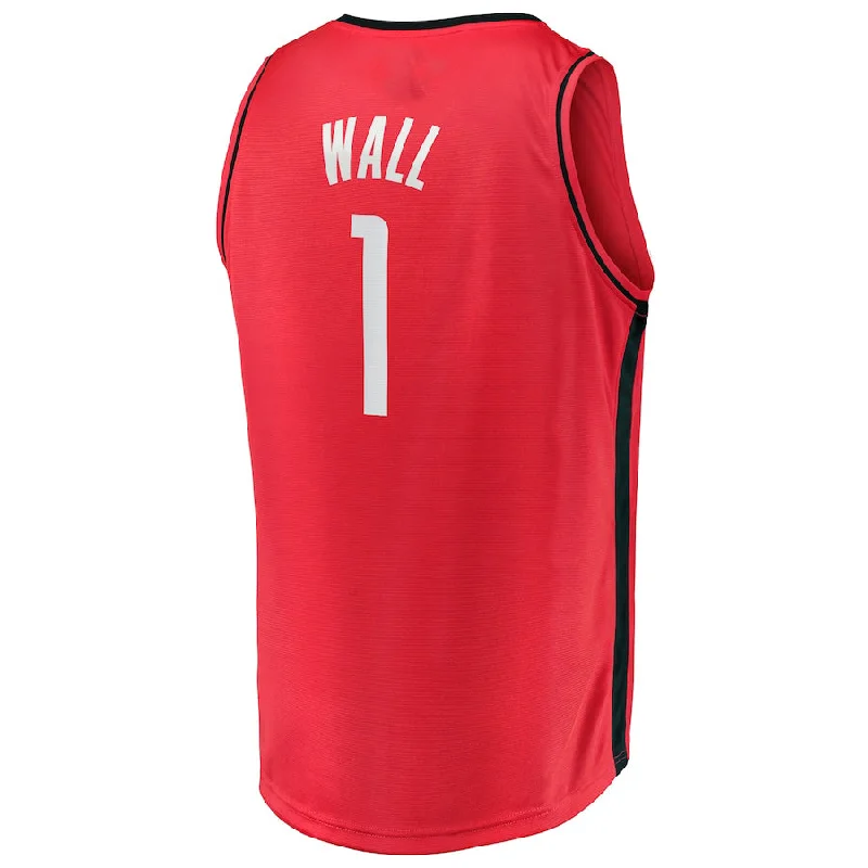 H.Rockets #1 John Wall Fanatics Branded 2020-21 Fastbreak Replica Jersey Icon Edition Red Stitched American Basketball Jersey-NFC Custom NFC Team Jerseys -