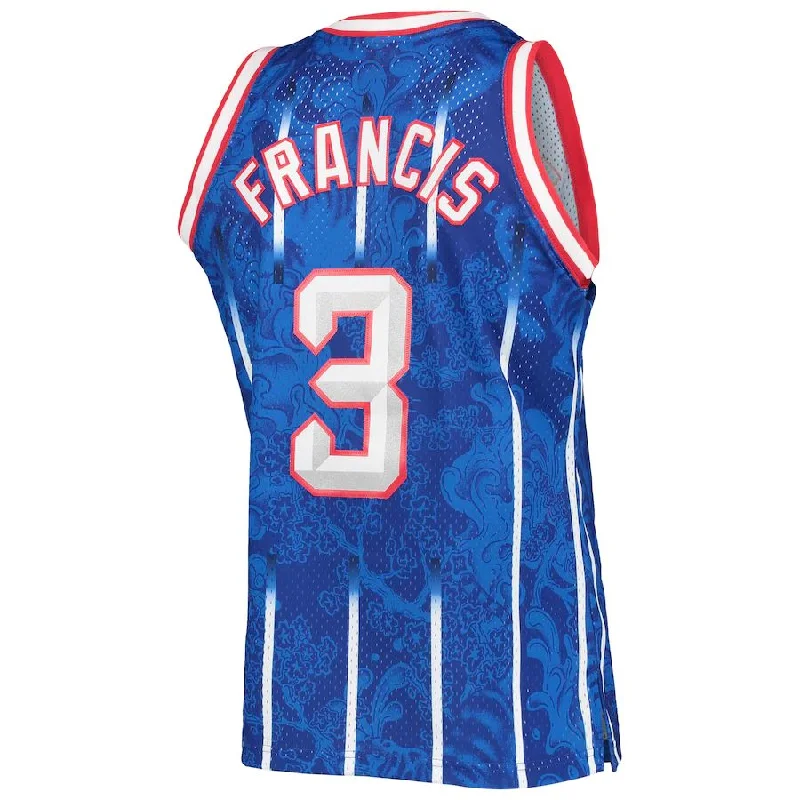 H.Rockets #3 Steve Francis Mitchell & Ness Hardwood Classics 1999-00 Lunar New Year Swingman Jersey Blue Stitched American Basketball Jersey-NFC NFC Player Jersey -