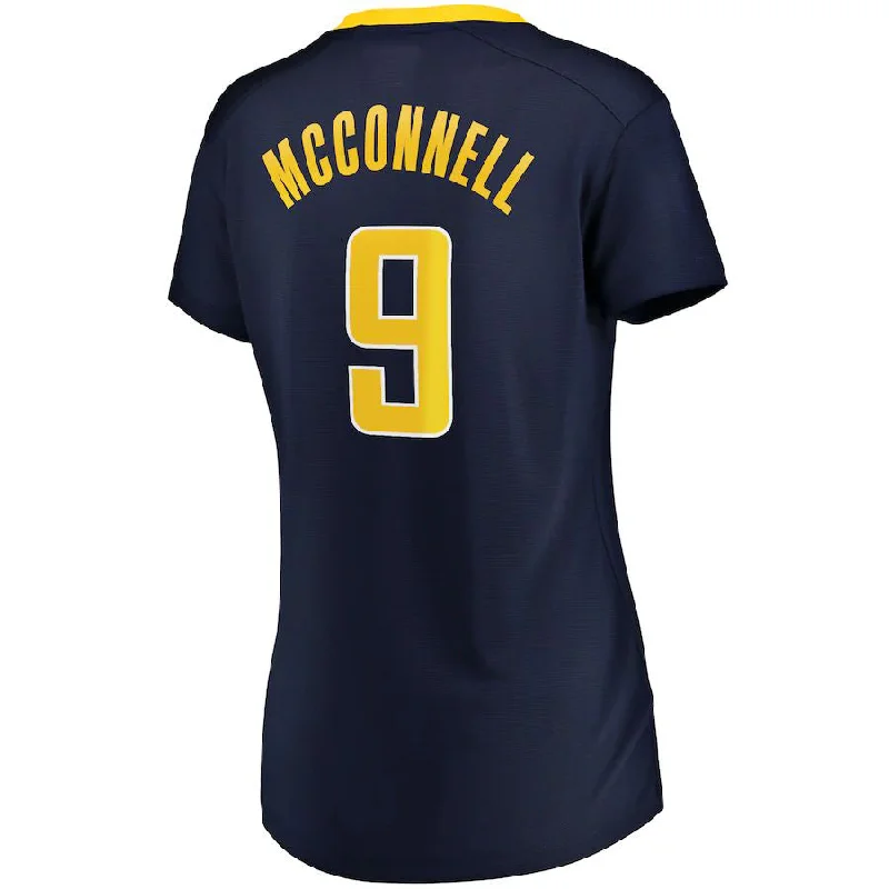 IN.Pacers #9 T.J. McConnell Fanatics Branded Women's Fast Break Player Replica Jersey Navy Icon Edition Stitched American Basketball Jersey-NFC Football Jersey with Player’s Number -