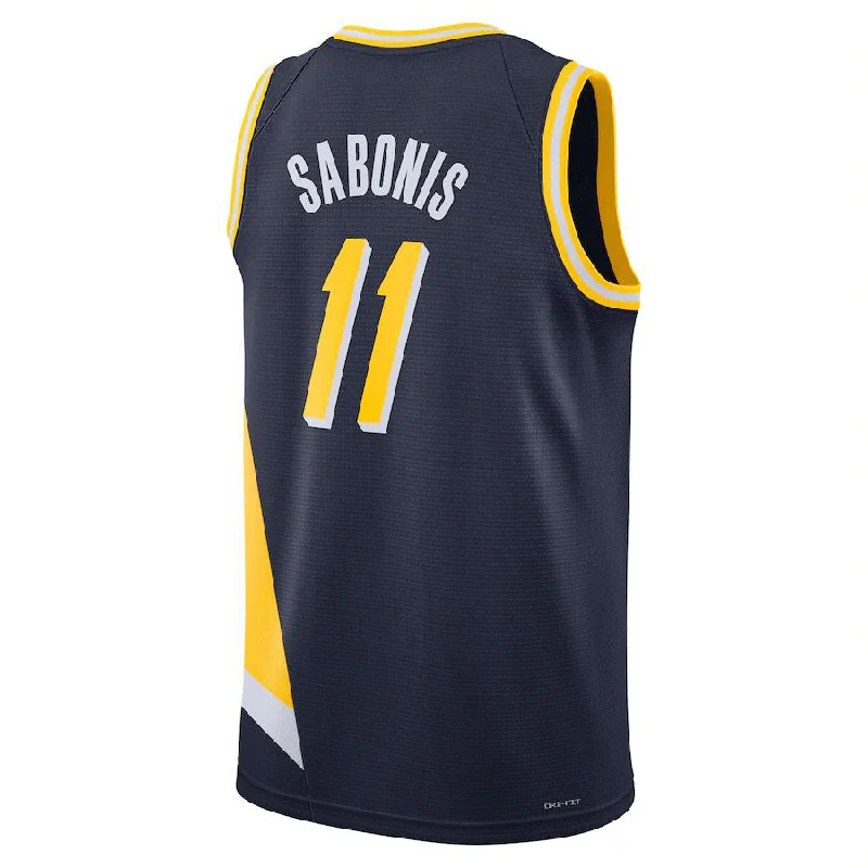 IN.Pacers #11 Domantas Sabonis 2021-22 Swingman Jersey City Edition Navy Stitched American Basketball Jersey-NFC East Football Jersey -