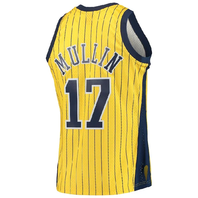 IN.Pacers #17 Chris Mullin Mitchell & Ness 1999-00 Hardwood Classics Swingman Jersey Gold Stitched American Basketball Jersey-NFC NFC East Team Jersey -