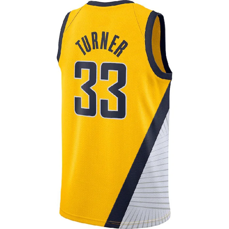 IN.Pacers #33 Myles Turner Swingman Jersey Statement Edition Gold Stitched American Basketball Jersey-NFC Youth Football Jersey Sale -