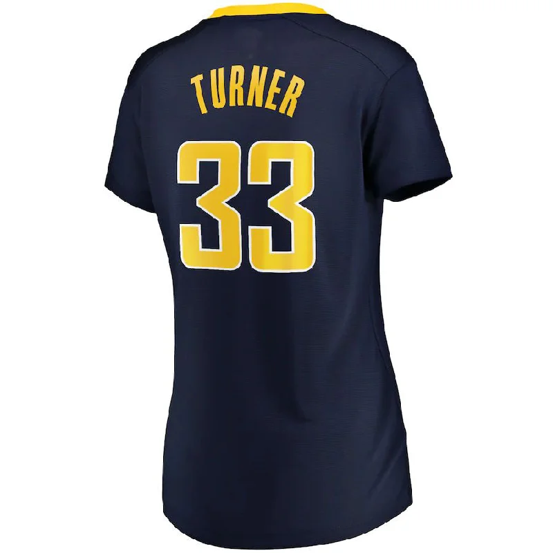 IN.Pacers #33 Myles Turner Fanatics Branded Fast Break Player Replica Jersey Navy Icon Edition Stitched American Basketball Jersey-NFC NFC Jersey for Game Day -