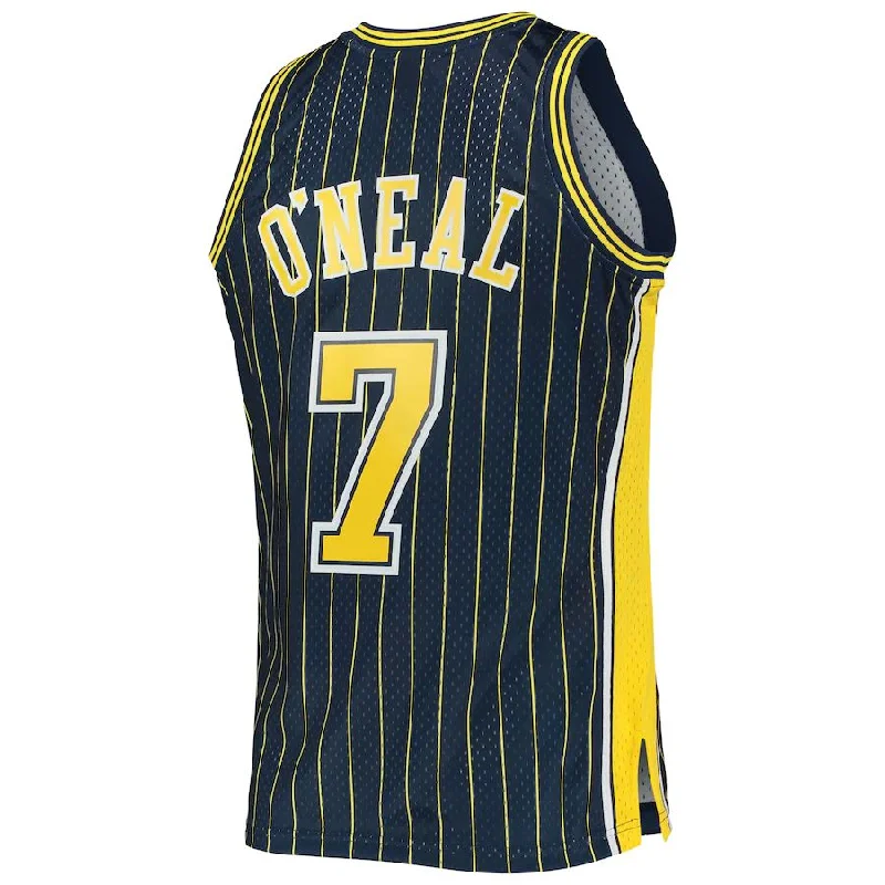 IN.Pacers #7 Jermaine O'Neal Mitchell & Ness 2003-04 Hardwood Classics Swingman Jersey Navy Stitched American Basketball Jersey-NFC NFC Official Game Jersey -