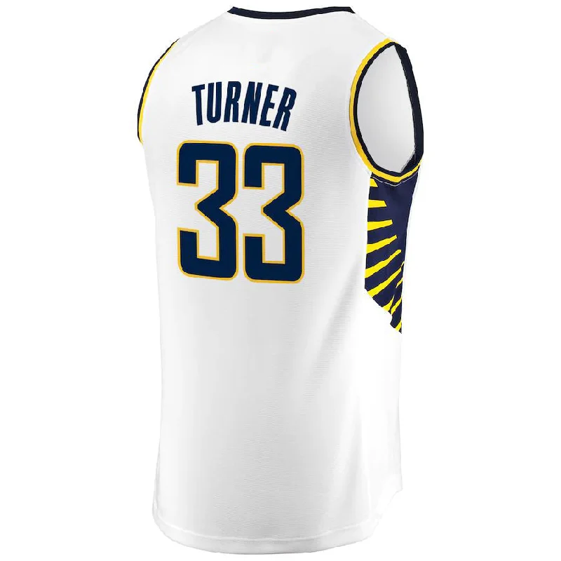 IN.Pacers #33 Myles Turner Fanatics Branded Fast Break Replica Jersey White Association Edition Stitched American Basketball Jersey-NFC Official Player Jersey -