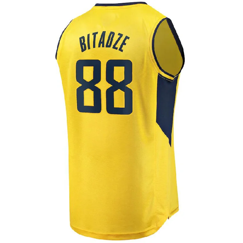 IN.Pacers #88 Goga Bitadze Fanatics Branded Youth Fast Break Replica Player Jersey Statement Edition Gold Stitched American Basketball Jersey-NFC Team Jersey with Player Number -