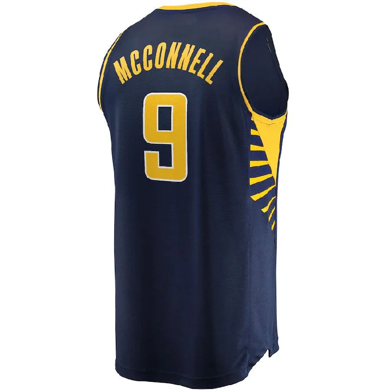 IN.Pacers #9 T.J. McConnell Fanatics Branded Fast Break Replica Player Jersey Navy Icon Edition Stitched American Basketball Jersey-NFC NFC Limited Edition Jersey -