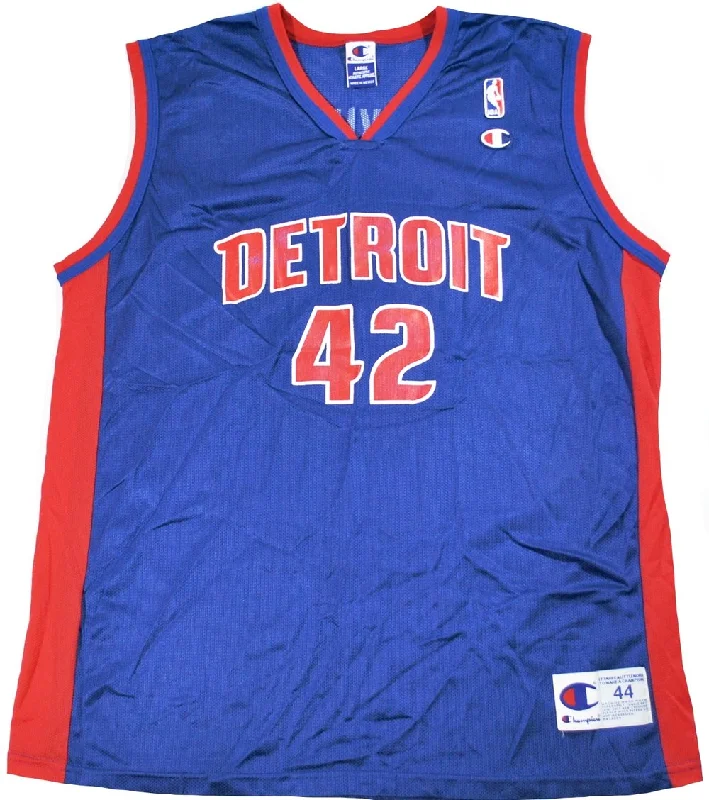 Vintage Champion Brand Detroit Pistons Jerry Stackhouse Jersey Size Large-NFC Custom NFC Jersey -