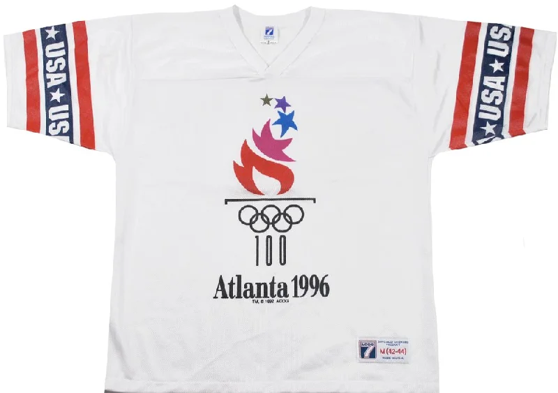 Vintage Logo 7 1996 Atlanta Olympics Football Jersey Size Medium-NFC Youth Football Jersey -